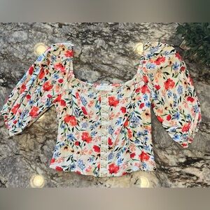 ASTR The Label Floral Corset Style Top